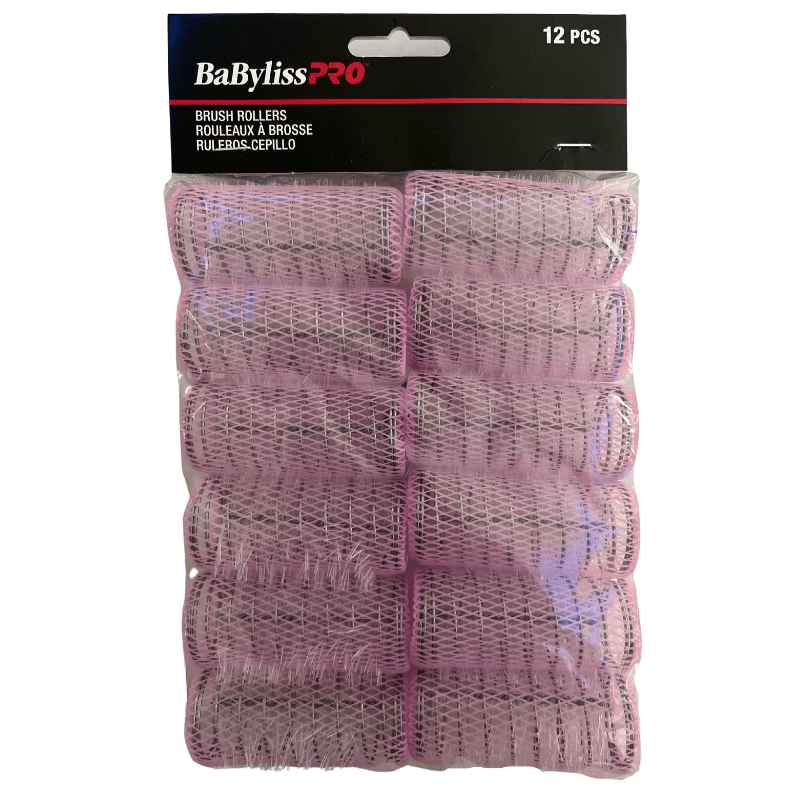 BABYLISS PRO_Brush Rollers Pink 12pcs (2.5cm | 1-1/8")_Cosmetic World