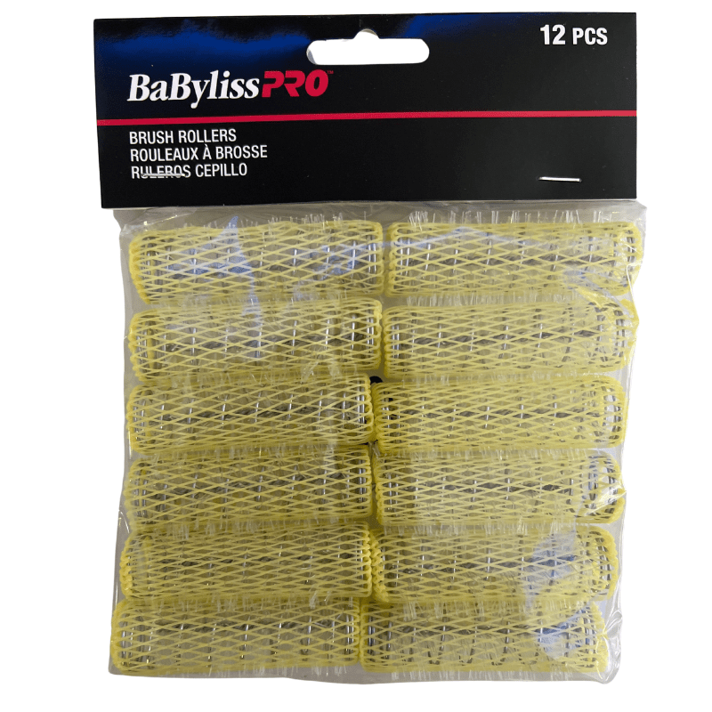 BABYLISS PRO_Brush Rollers Yellow 12pcs (1.5cm | 5/8")_Cosmetic World