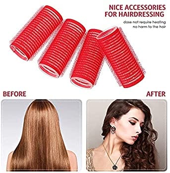Moon Collection_Red velcro rollers 2.44"/ 6.2 cm wide - 6 pieces_Cosmetic World