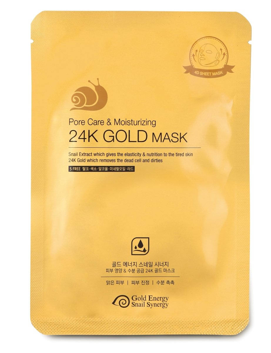 GOLD ENERGY SNAIL SYNERGY_24K Gold Mask Single Sheet_Cosmetic World