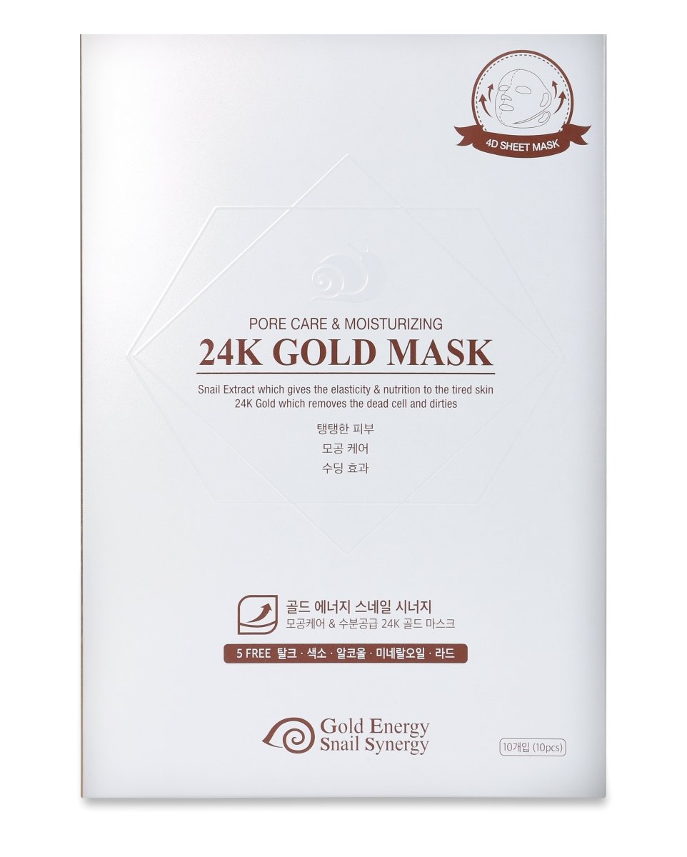 GOLD ENERGY SNAIL SYNERGY_24K Gold Mask Single Sheet_Cosmetic World