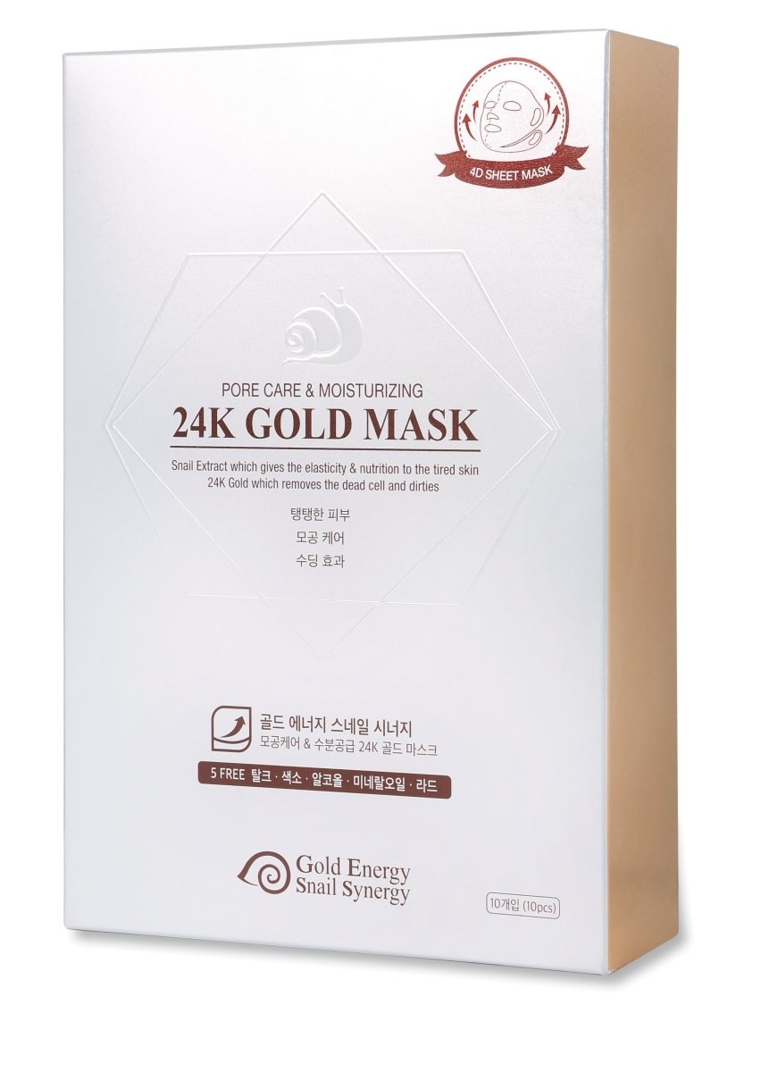 GOLD ENERGY SNAIL SYNERGY_24K Gold Mask Single Sheet_Cosmetic World