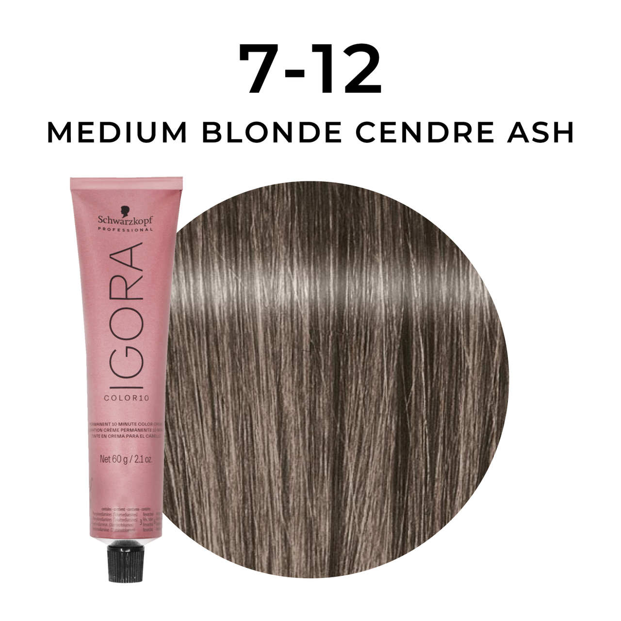 Igora Color 10 7-12 Medium Blonde Cendre Ash