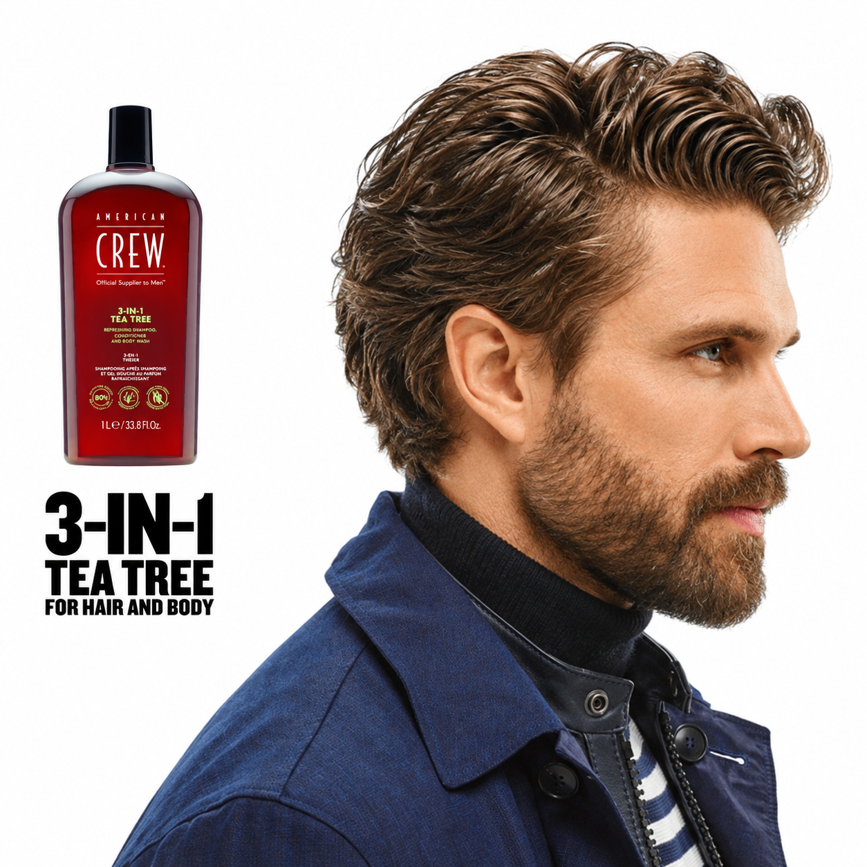 Champô, Condicionador e Gel de Duche 3 em 1 de Tea Tree