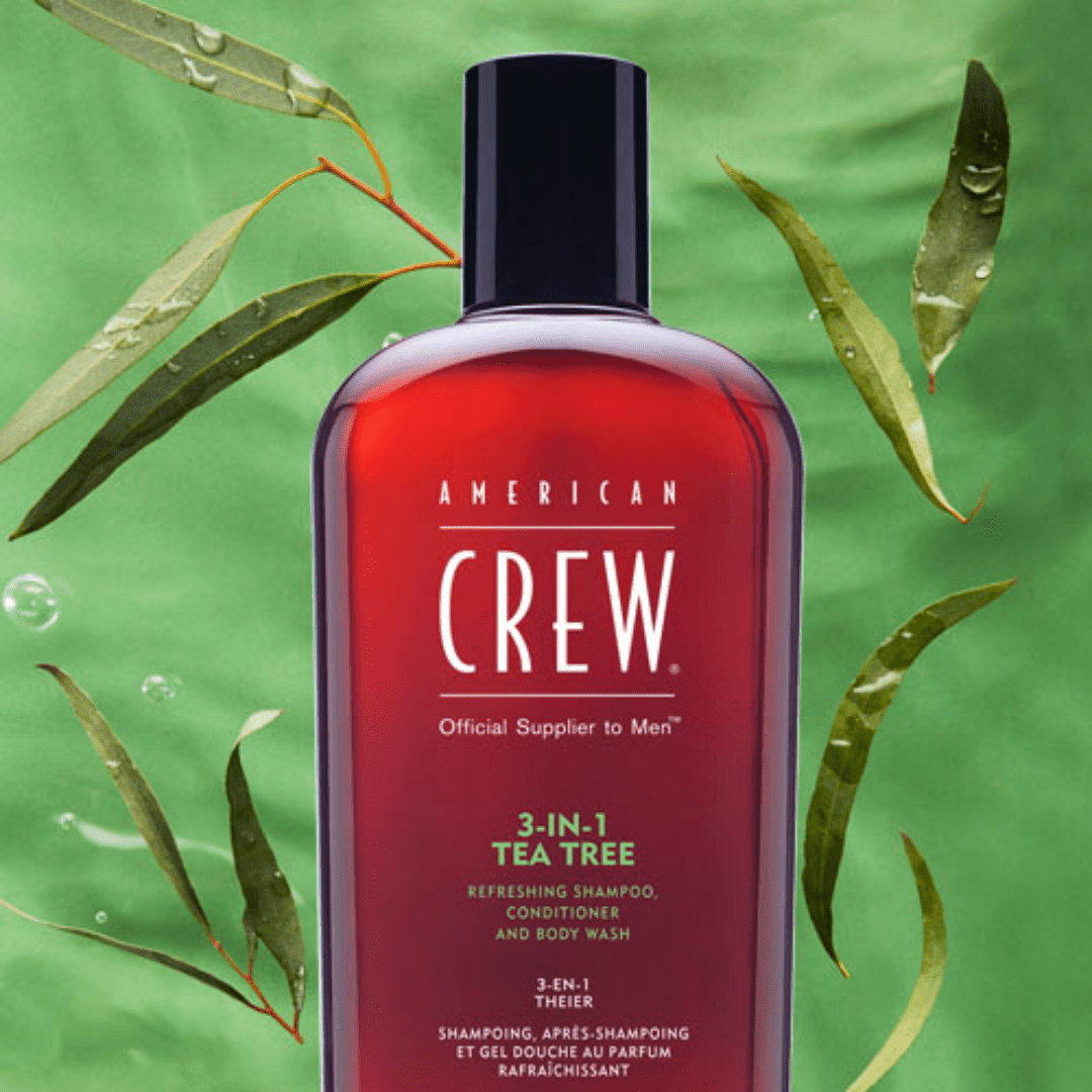American Crew_3 - in - 1 Tea Tree Shampoo, Conditioner & Body Wash_Cosmetic World