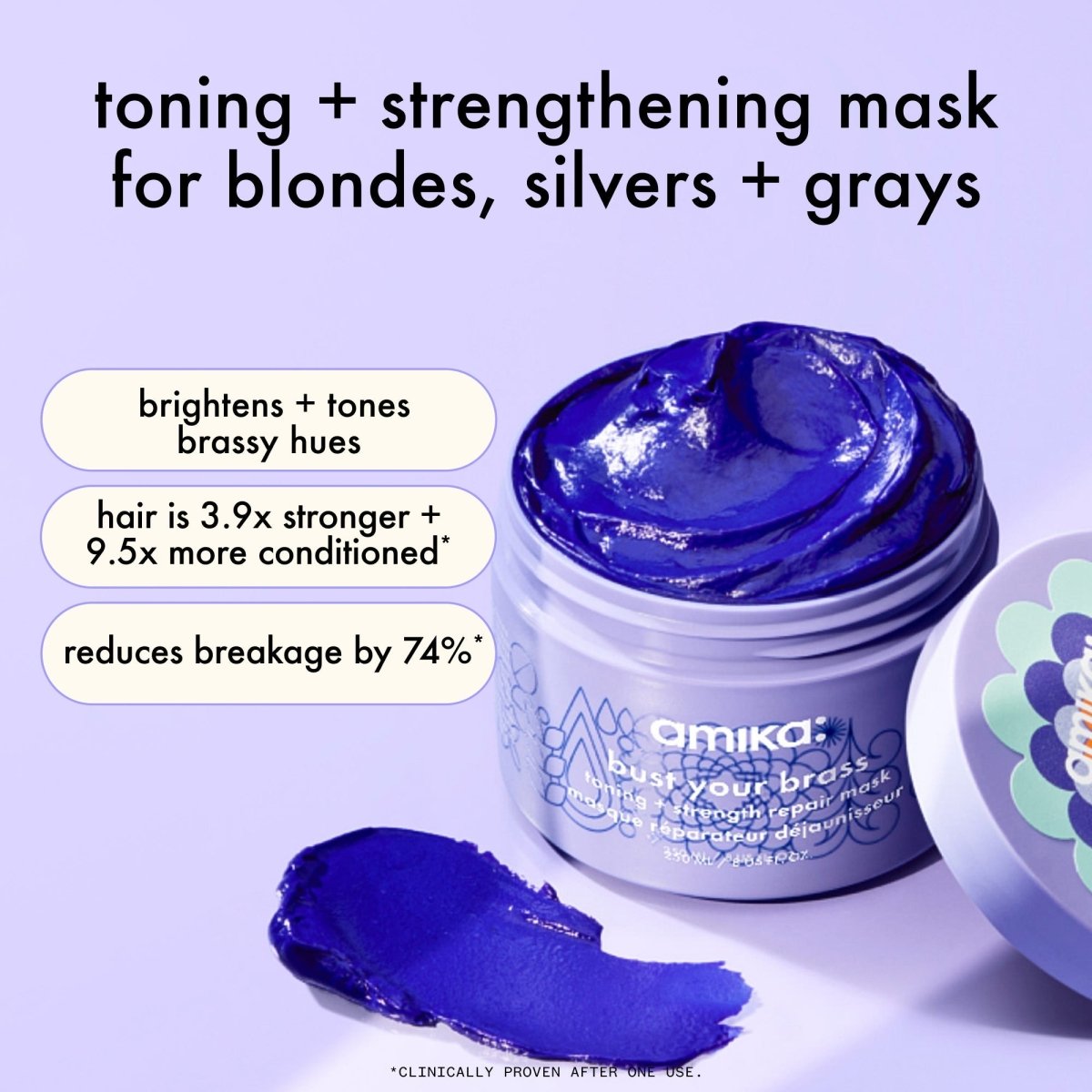 Bust Mask AMIKA: Bust Your Brass Toning + Strength Repair Mask – Cosmetic World