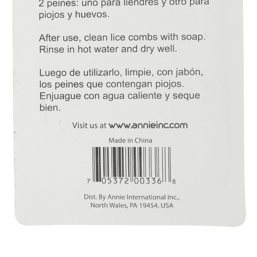 Annie_Lice Comb Set 2 Pcs - 6cm & 8.5cm Wide_Cosmetic World
