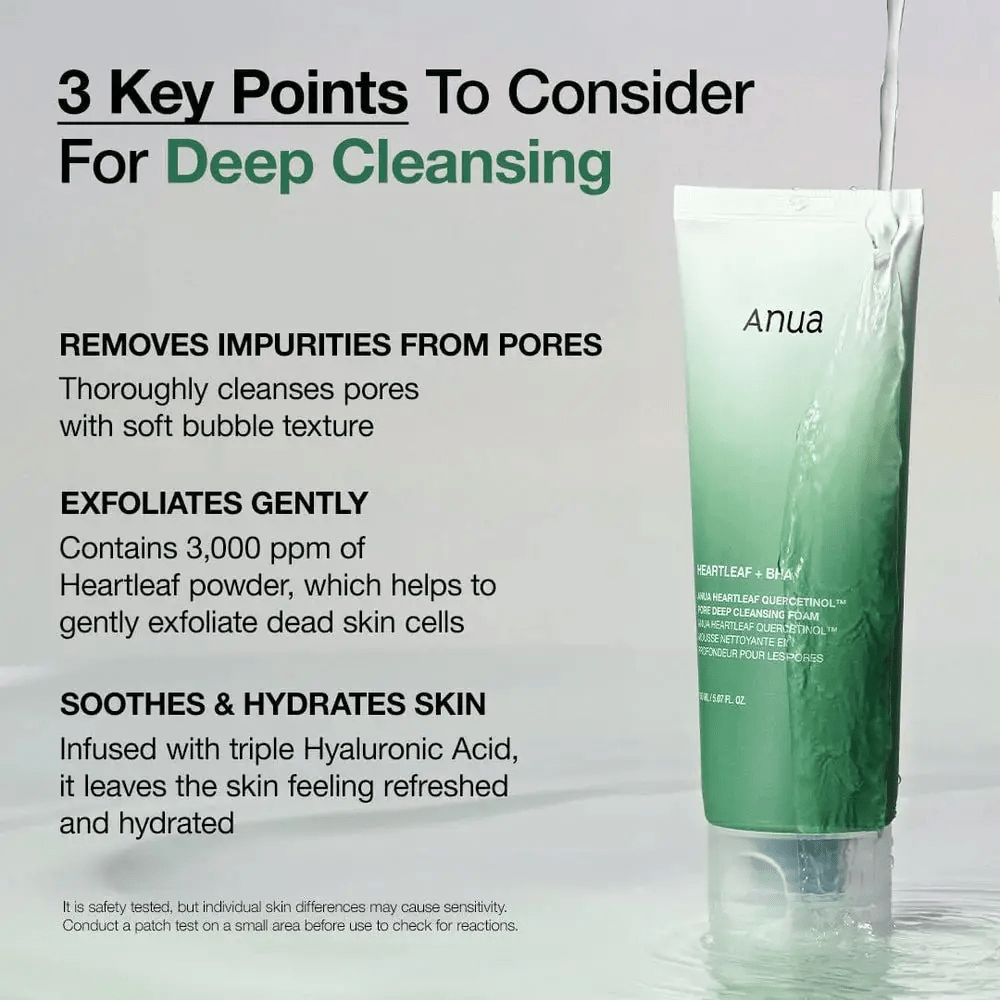 Anua_Heartleaf Quercetinol Pore Deep Cleansing Foam_Cosmetic World