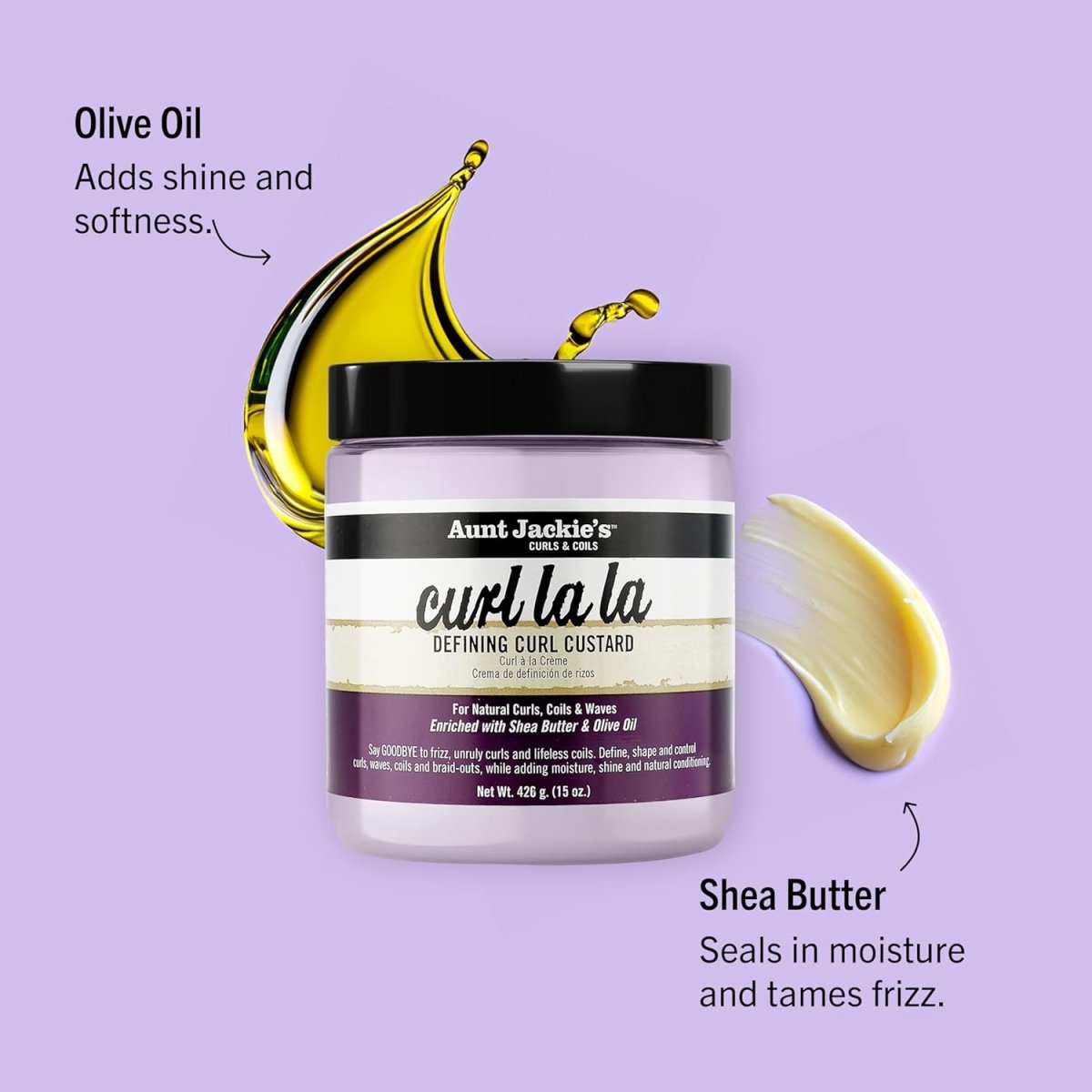AUNT JACKIES CURLS AND COILS_Curl La La Defining Curl Custard_Cosmetic World
