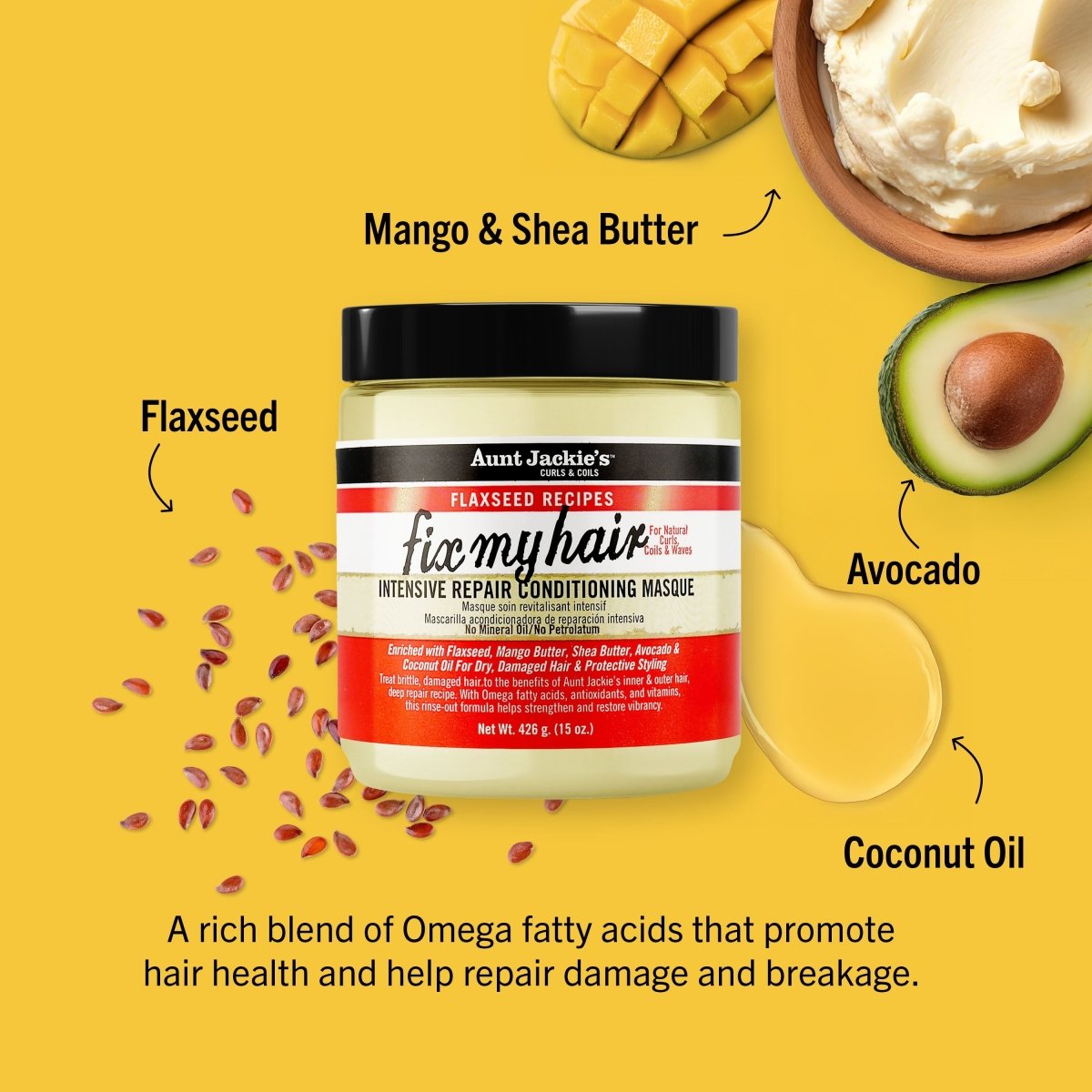 AUNT JACKIES CURLS AND COILS_Fix My Hair Intensive Repair Conditioning Masque_Cosmetic World