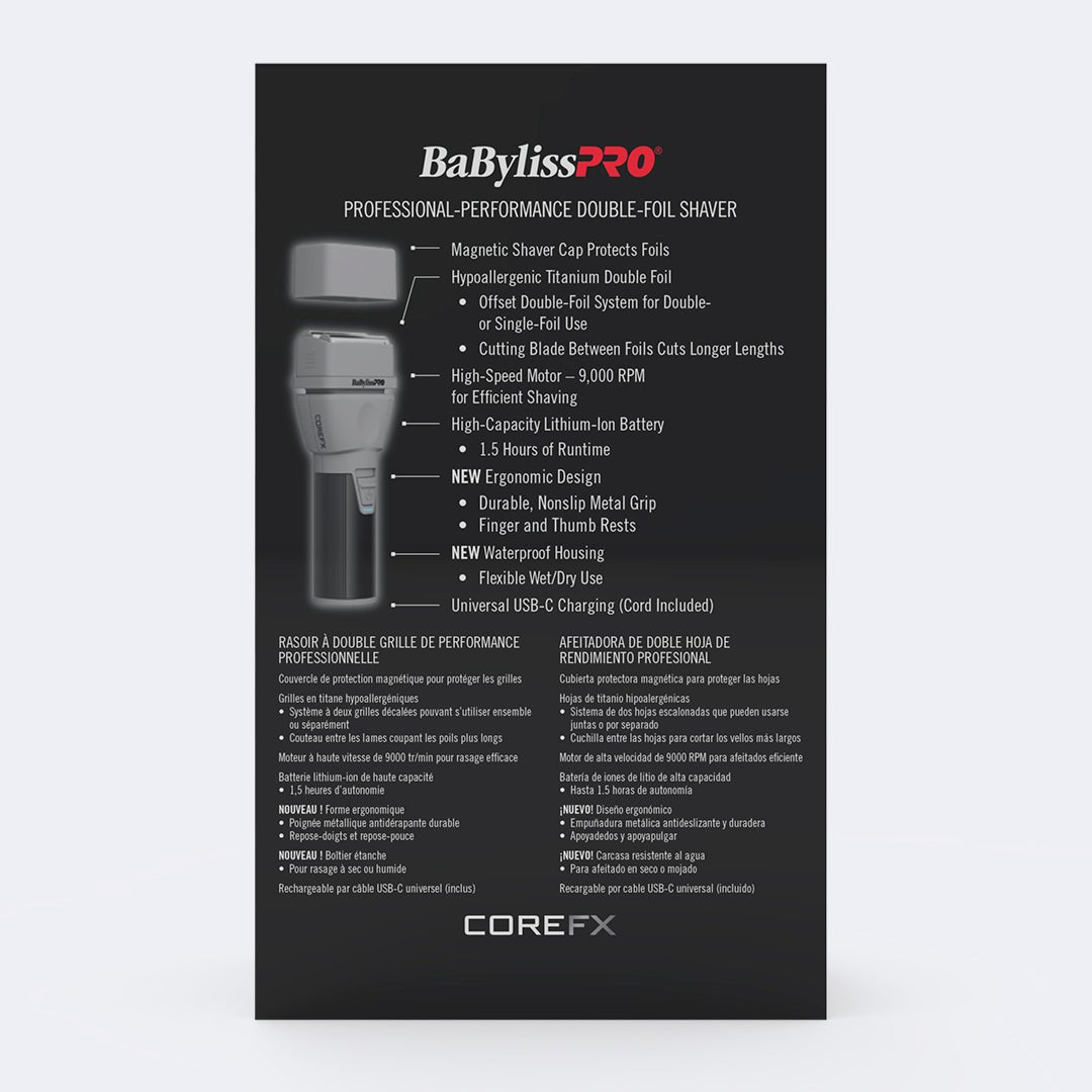 BABYLISSPRO_CoreFX Professional Performance Double Foil Shaver_Cosmetic World