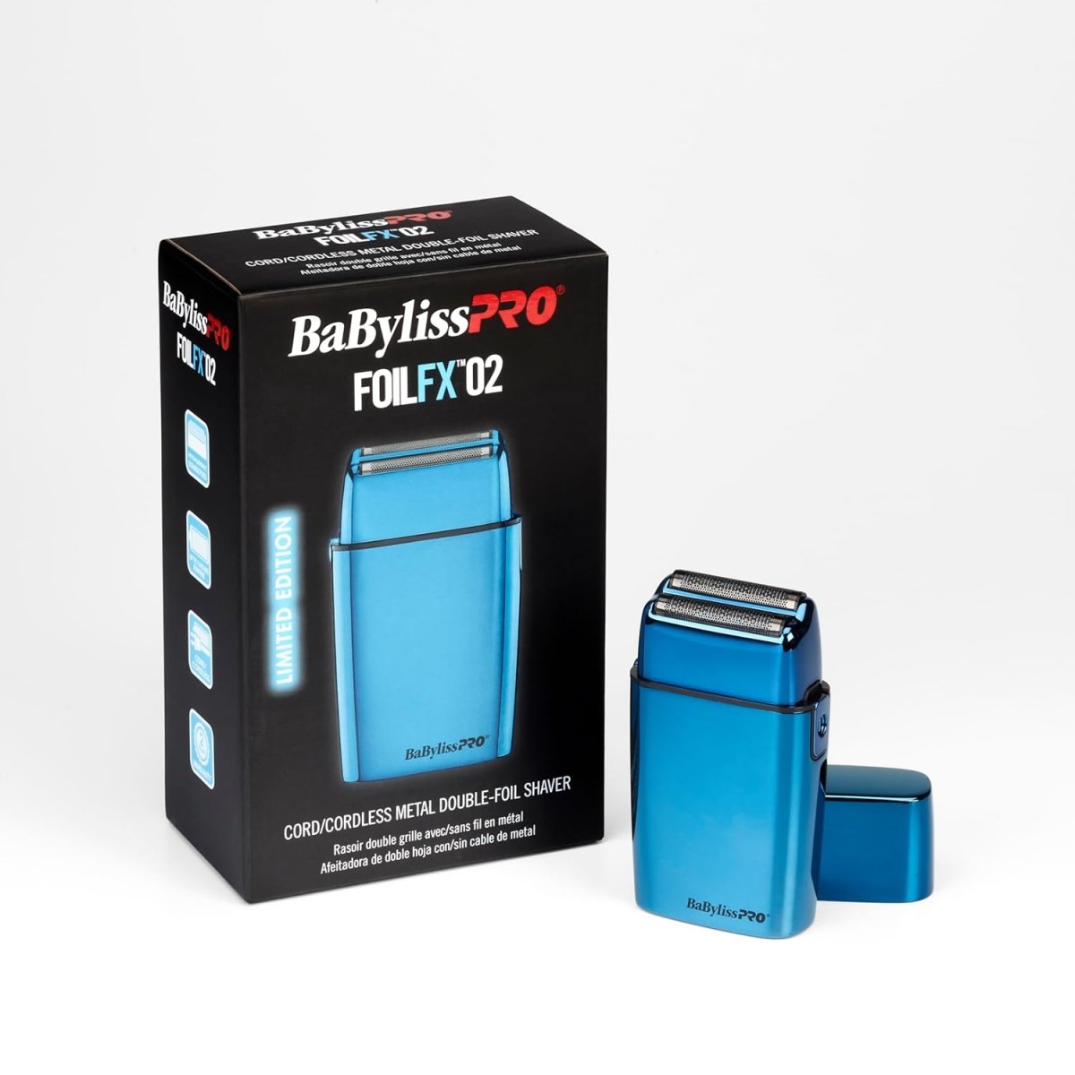 BABYLISSPRO_FOILFX 02 Cord/Cordless Metal Double - Foil Shaver – Limited Edition (Blue)_Cosmetic World