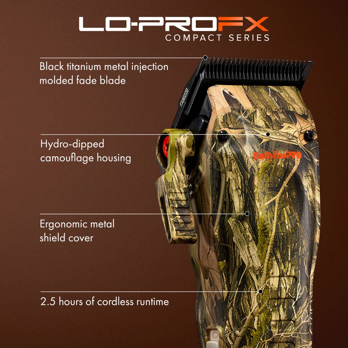 BabyLissPro_Lo - Pro FX Compact Series Camo Clipper_Cosmetic World