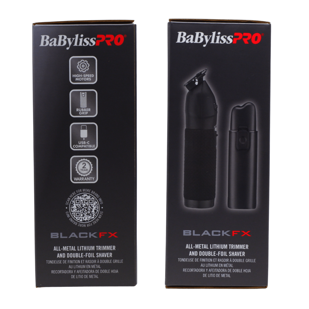BabyLissPro_Matte Black Trimmer & Double Foil Shaver Set_Cosmetic World