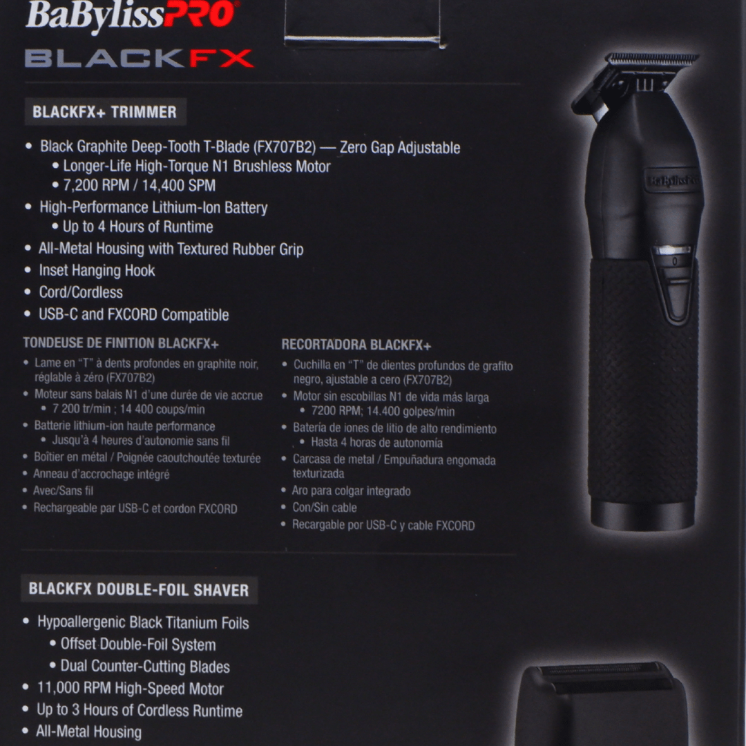 BabyLissPro_Matte Black Trimmer & Double Foil Shaver Set_Cosmetic World