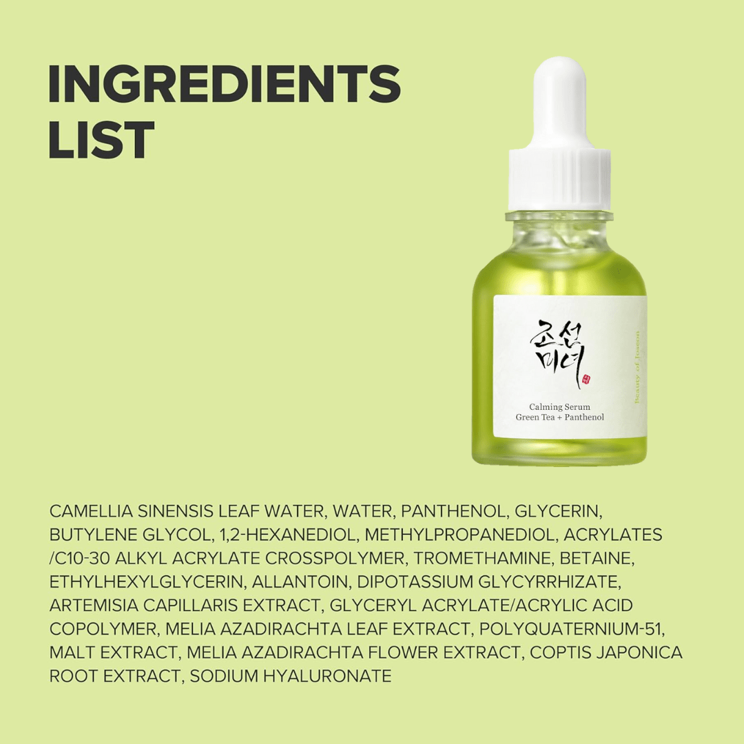 BEAUTY OF JOSEON_Calming Serum: Green Tea + Panthenol_Cosmetic World