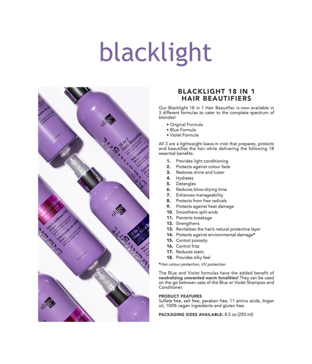 OLIGO_Blacklight 18 in 1 Blue Hair Beautifier_Cosmetic World