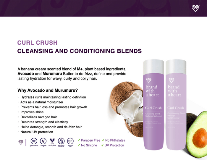 BRAND WITH A HEART_Curl Crush Cleansing Blend – Plant - Based Shampoo for Curly & Wavy Hair_Cosmetic World