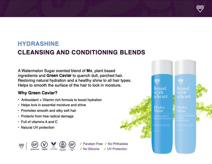 BRAND WITH A HEART_HydraShine Cleansing Blend - Plant - Based HydraShine Shampoo_Cosmetic World
