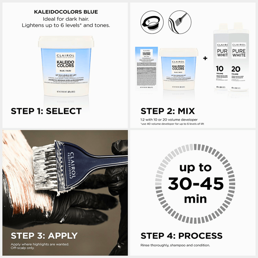 CLAIROL_Kaleidocolors Clear Ice Blue Tonal Powder Lightener_Cosmetic World