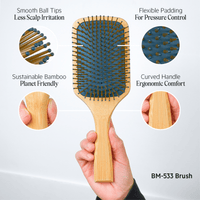 Thumbnail for Cosmetic World_Bamboo Paddle Brush BM - 533_Cosmetic World
