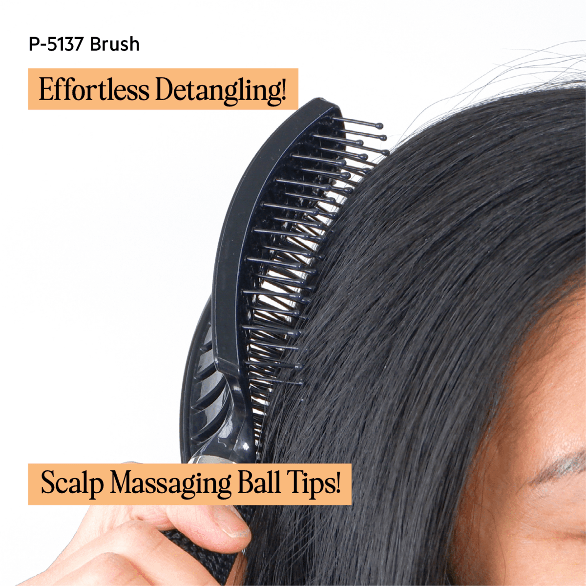 Cosmetic World_Black Flexible Vent Brush P - 5137 Black_Cosmetic World