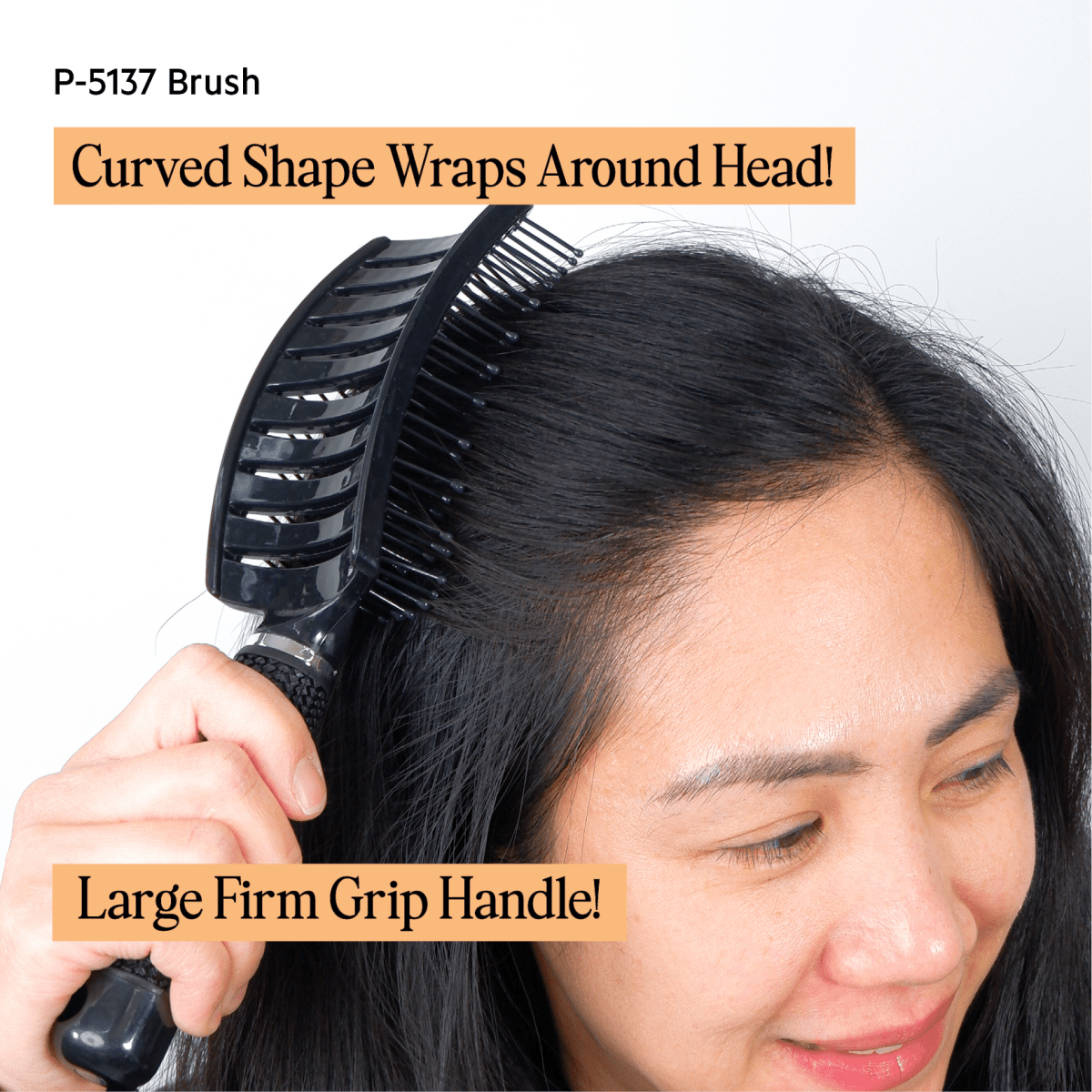 Cosmetic World_Black Flexible Vent Brush P - 5137 Black_Cosmetic World