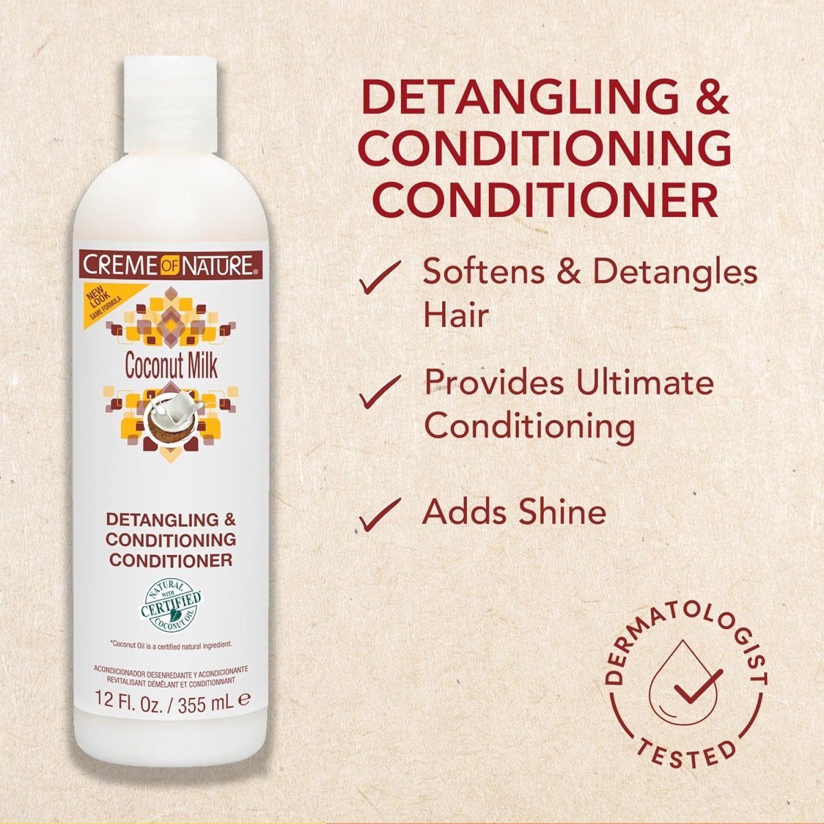 CREME OF NATURE_Coconut Milk Detangling & Conditioning Conditioner_Cosmetic World