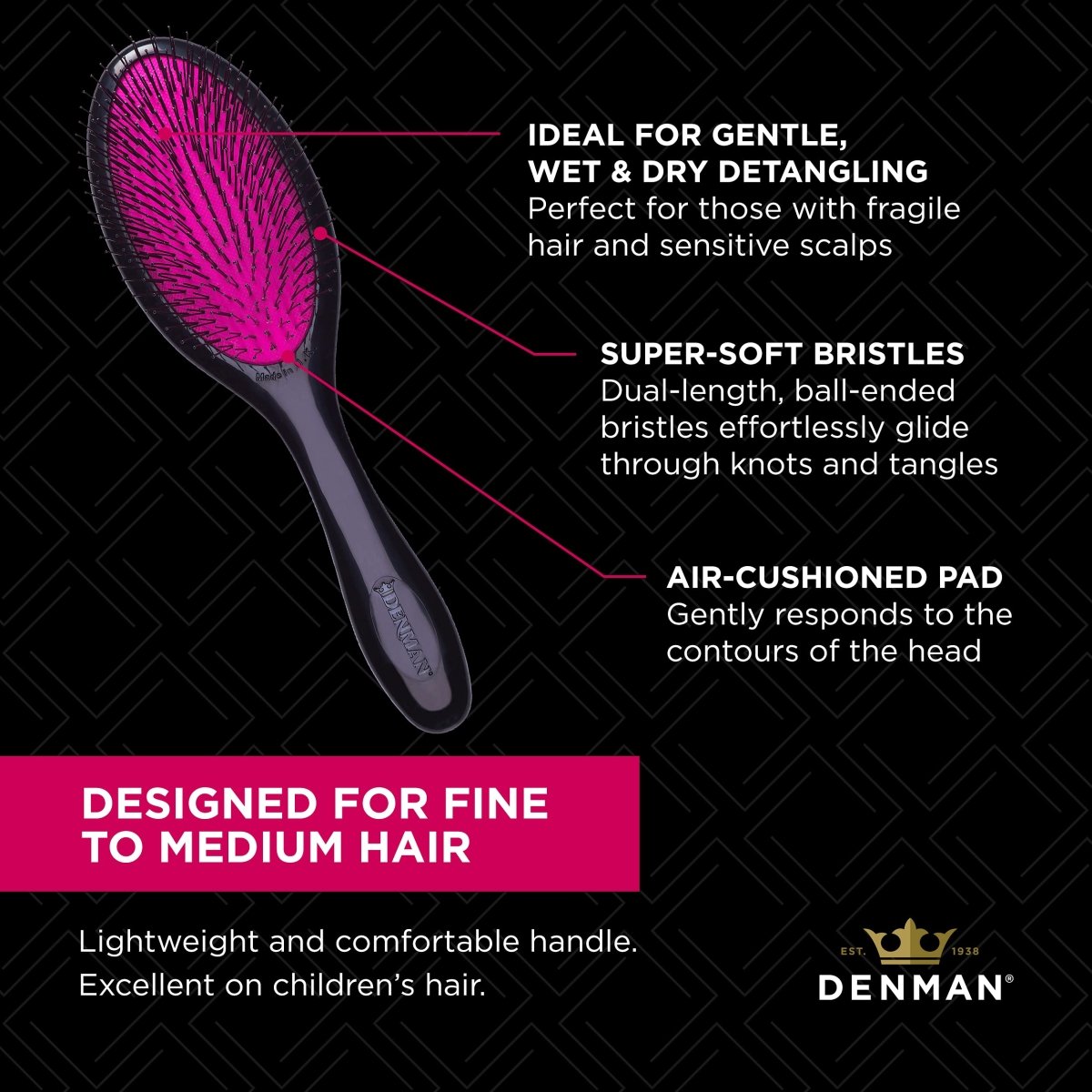 DENMAN_Tagle Tamer Gentle Brush_Cosmetic World