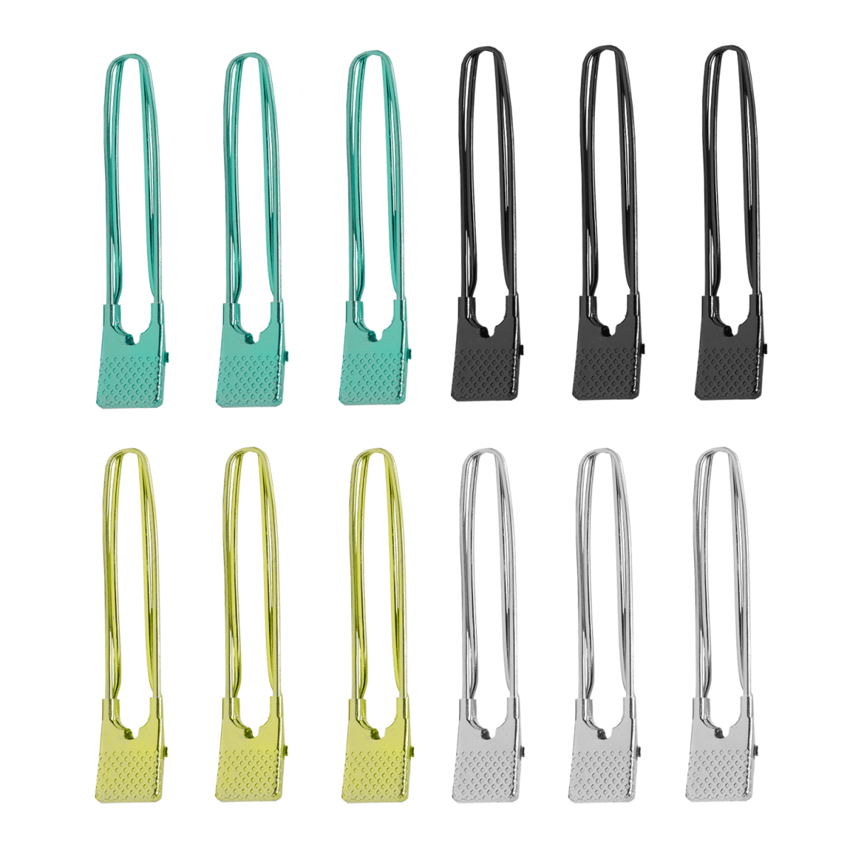 ECO MED_Metal Sectioning Clips 4.5"/11.5cm Assorted Colors (12 Pieces)_Cosmetic World