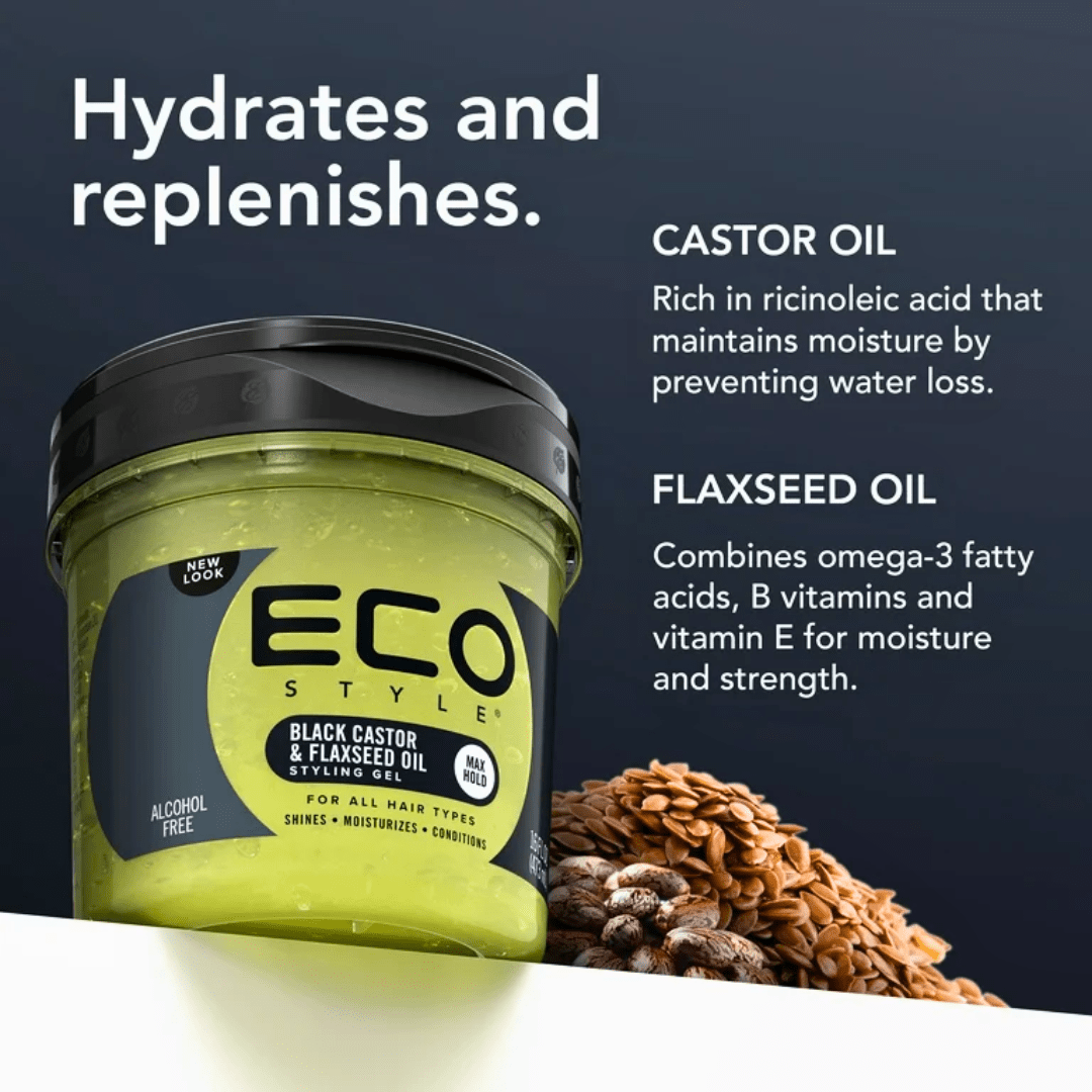 Eco Styler_Olive Oil & Shea Butter Black Castor Oil & Flaxseed Gel_Cosmetic World