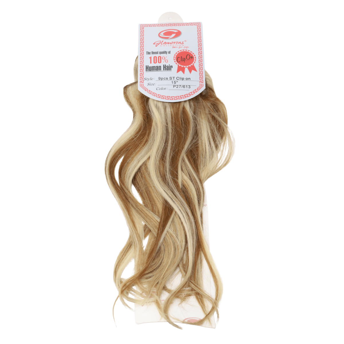 GLAMOROUS_15" Silky Straight Human Hair Extension 9Pcs Clip On_Cosmetic World