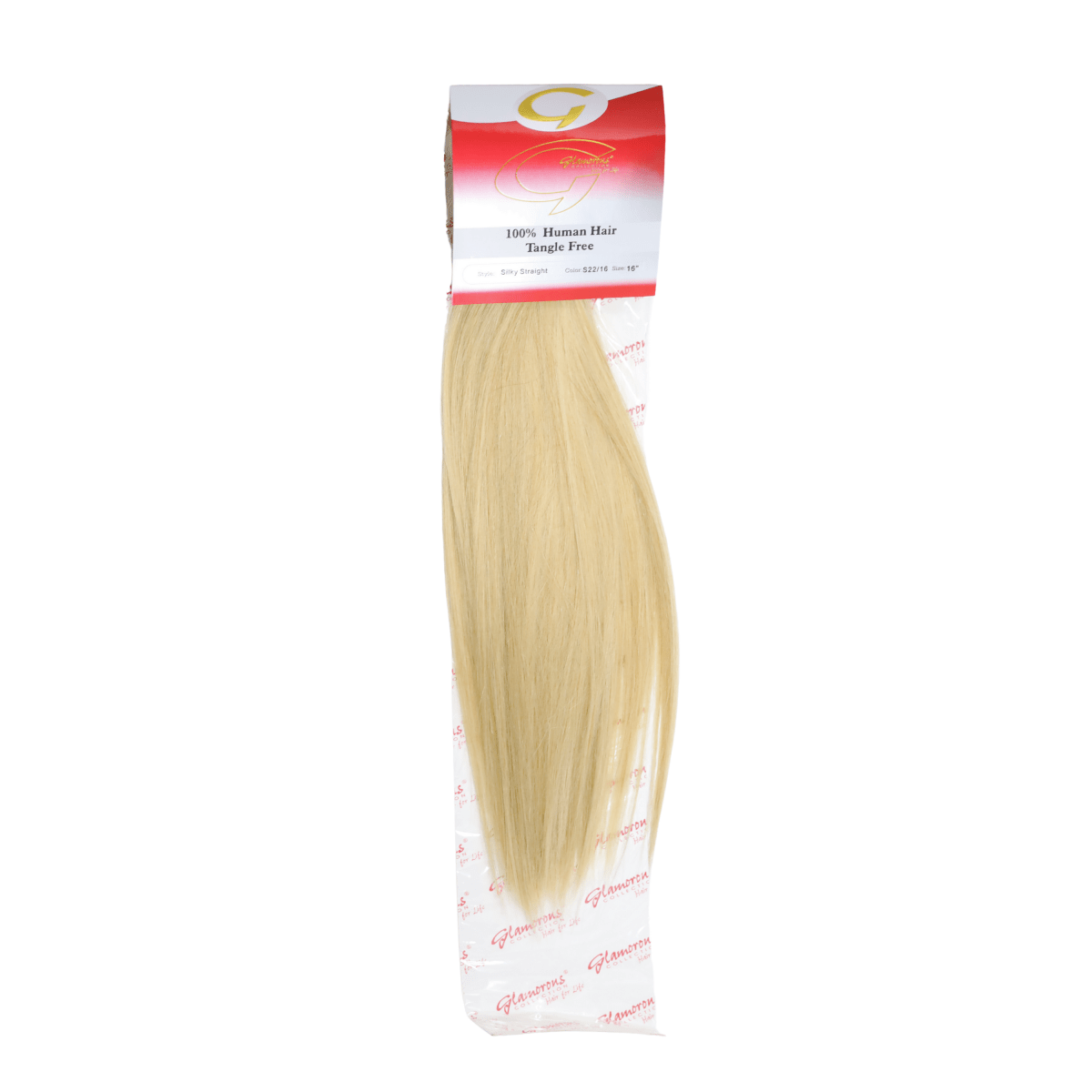 GLAMOROUS_16" Silky Straight Human Hair Extension_Cosmetic World