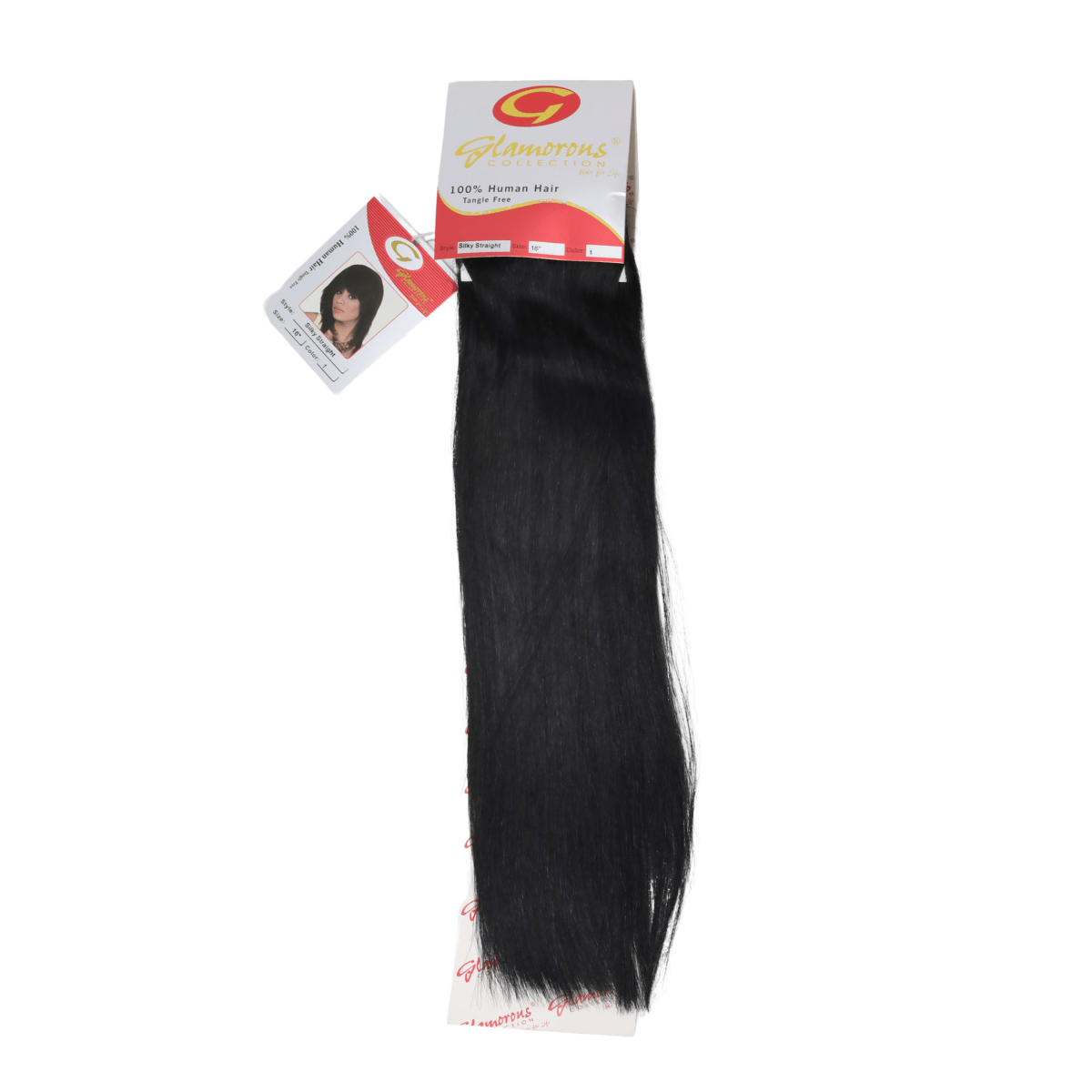 GLAMOROUS_16" Silky Straight Human Hair Extension_Cosmetic World