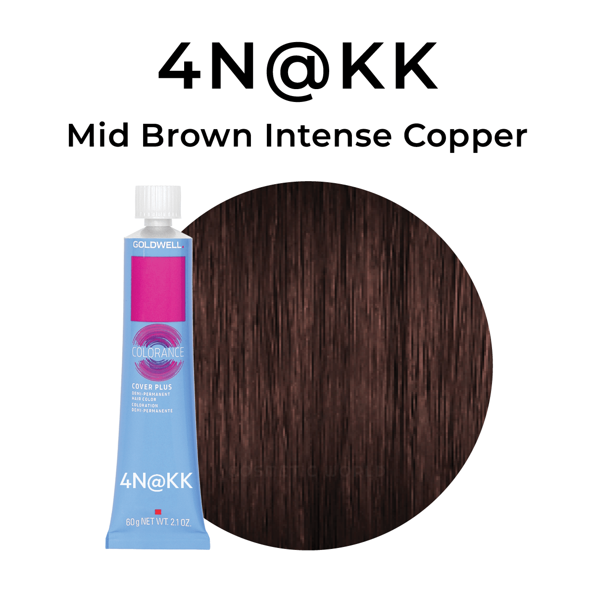 Goldwell - Colorance_Colorance Cover Plus 4N@KK Mid Brown @ Intense Copper_Cosmetic World