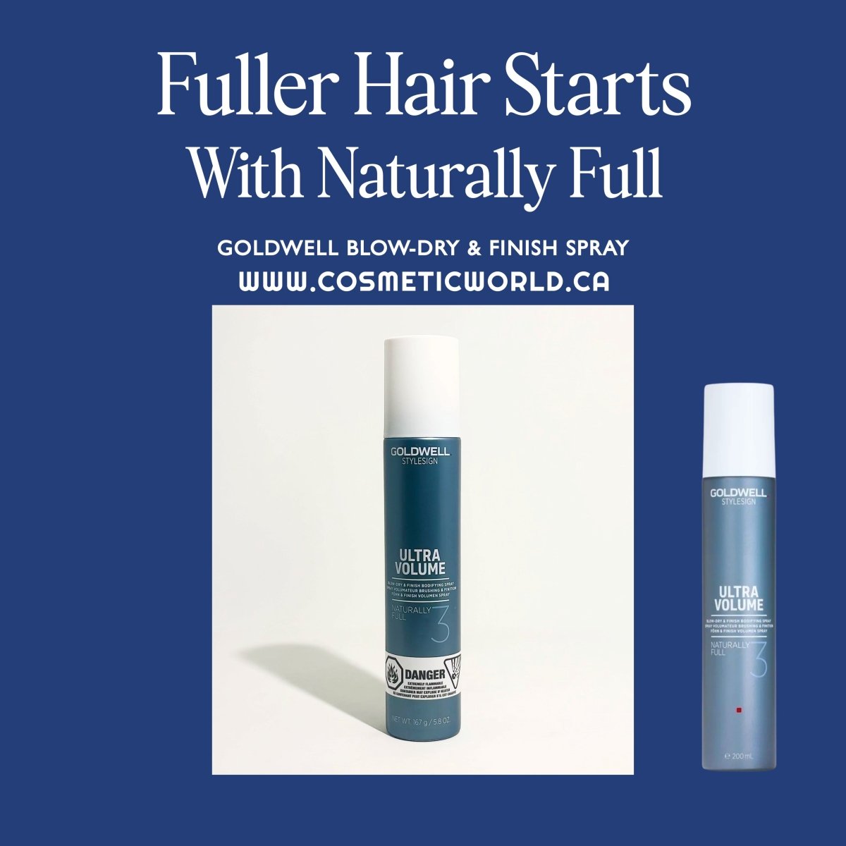 GOLDWELL_Naturally Full 3 Blow - Dry & Finish Bodifying Spray_Cosmetic World