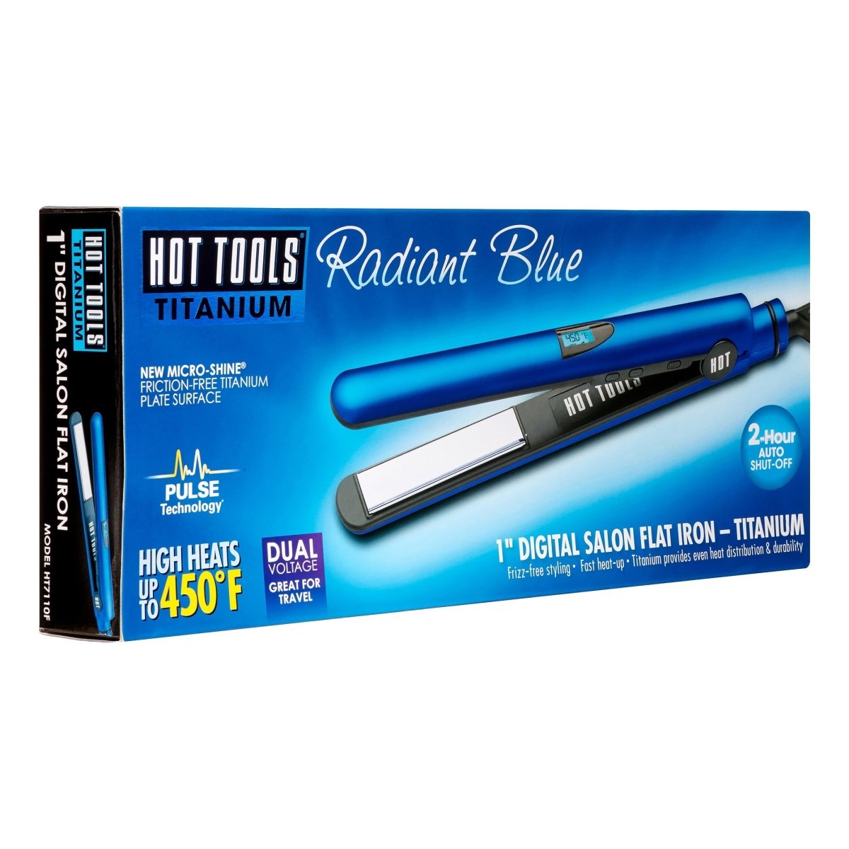 Hot Tools_Titanium Radiant Blue 1" Digital Salon Flat Iron_Cosmetic World
