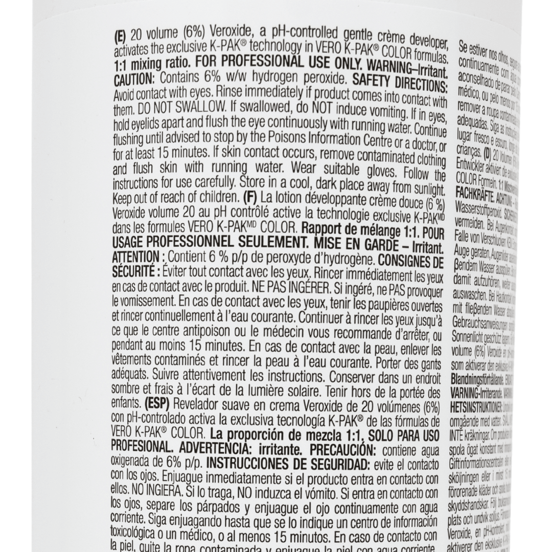Joico - Vero K - Pak Color_Vero K - Pak 20 Volume 6% Veroxide_Cosmetic World