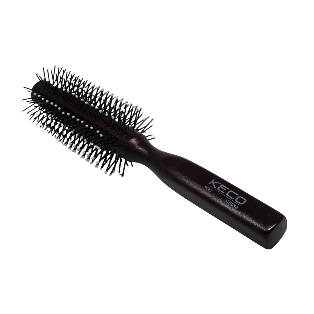 Escova Redonda de Madeira Hair Hugger com Ponta Redonda 4cm/1"