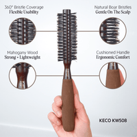 Thumbnail for KECO_Boar Bristle Wooden Round Brush KW508 1.5