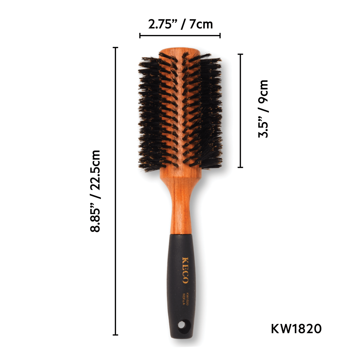 KECO_Hair Hugger Round Brush 7cm / 2.75"_Cosmetic World