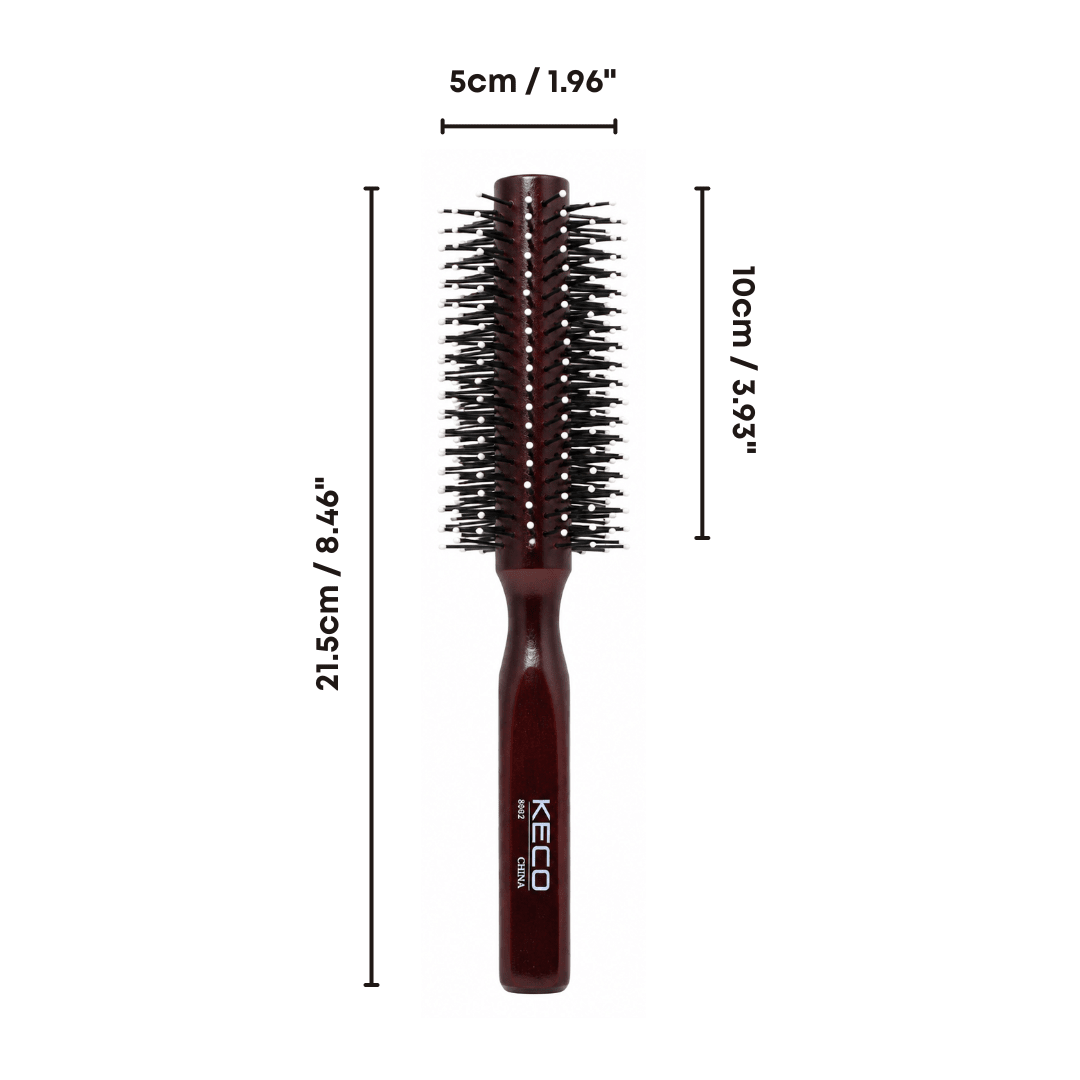 Keco_Hair Hugger Round Tip Wooden Round Brush 5cm/1.96"_Cosmetic World