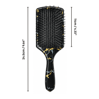 Thumbnail for Keco_Head Hugger Paddle Brush Black & Gold_Cosmetic World