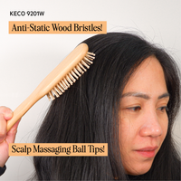 Thumbnail for Rectangle Wood Paddle Brush (9201W)