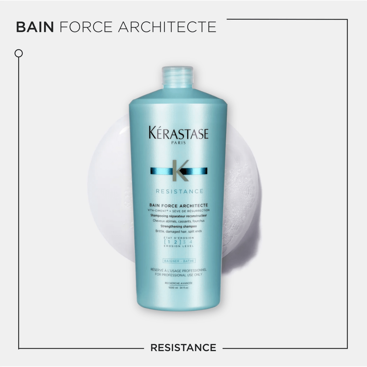 KERASTASE - RESISTANCE_Bain Force Architecte Strengthening Shampoo 1000ml / 34oz_Cosmetic World