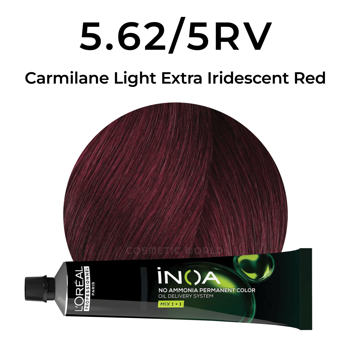 L'OREAL - INOA_iNOA Carmilane 5.62/5RV Light Extra Iridescent Red_Cosmetic World