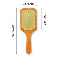 Thumbnail for MACADAMIA OIL_Macadamia Oil infused bamboo paddle brush - 3.5