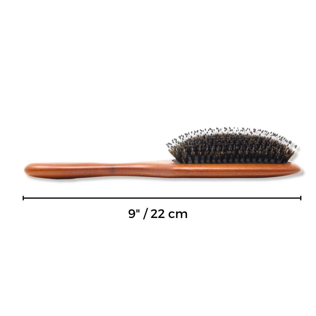 Cosmetic World_Natural Boar With Nylon Bristle Wooden Hair Brush BWB - 513L_Cosmetic World