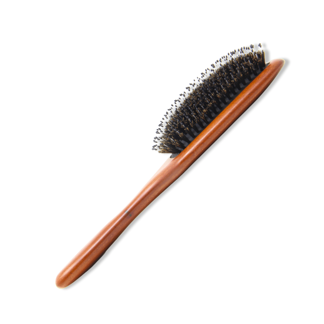 Cosmetic World_Natural Boar With Nylon Bristle Wooden Hair Brush_Cosmetic World