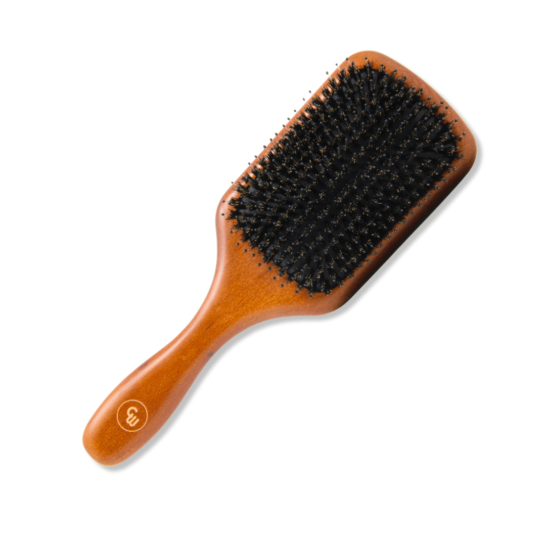 Cosmetic World_Natural Boar With Nylon Bristle Wooden Hair Brush_Cosmetic World